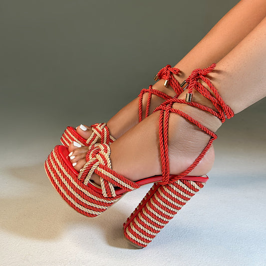 Brianna Red/Creme Multi Color Rope II