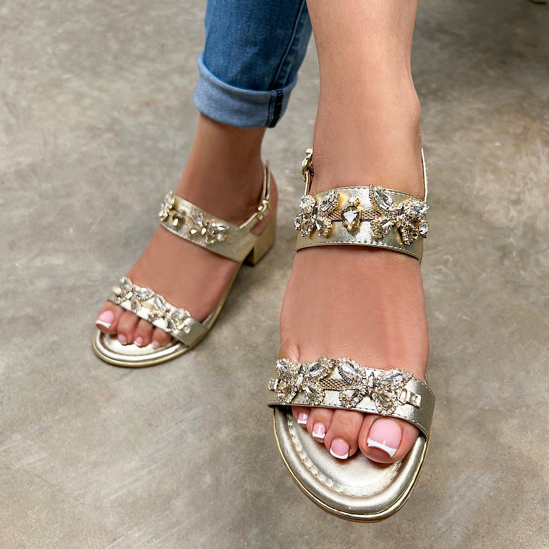 Gold Butterfly Sandals